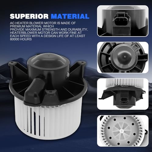 POHILA 700101 HVAC Blower Motor w/Fan Cage (only fit w/Custom Center Console Crew Cab Pickup) Replacement for Chevrolet Avalanche Silverado GMC Sierra 1500 2500 3500, for Cadillac Escalade EXT 03-06 - Image 4