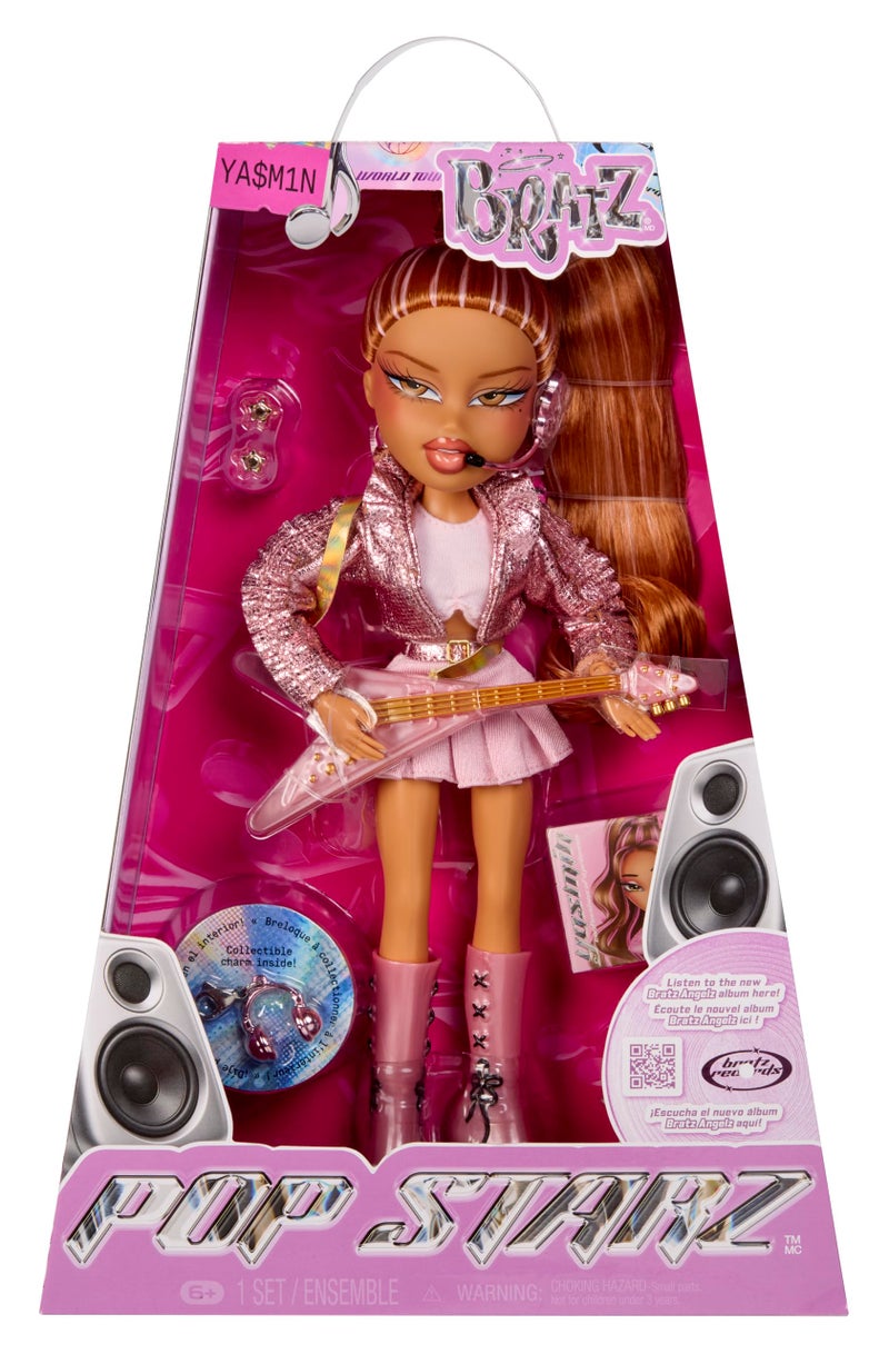 Bratz Pop Starz Yasmin Fashion Doll with Accessories and Charm - Image 3