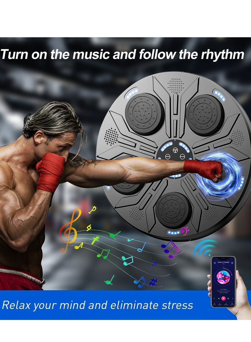 آلة الملاكمة الذكية بتقنية البلوتوث مع 9 أوضاع تدريبية - معدات ملاكمة مثبتة على الحائط مع قفازات وشاشة LED لتمارين متعددة الاستخدامات - Image 2