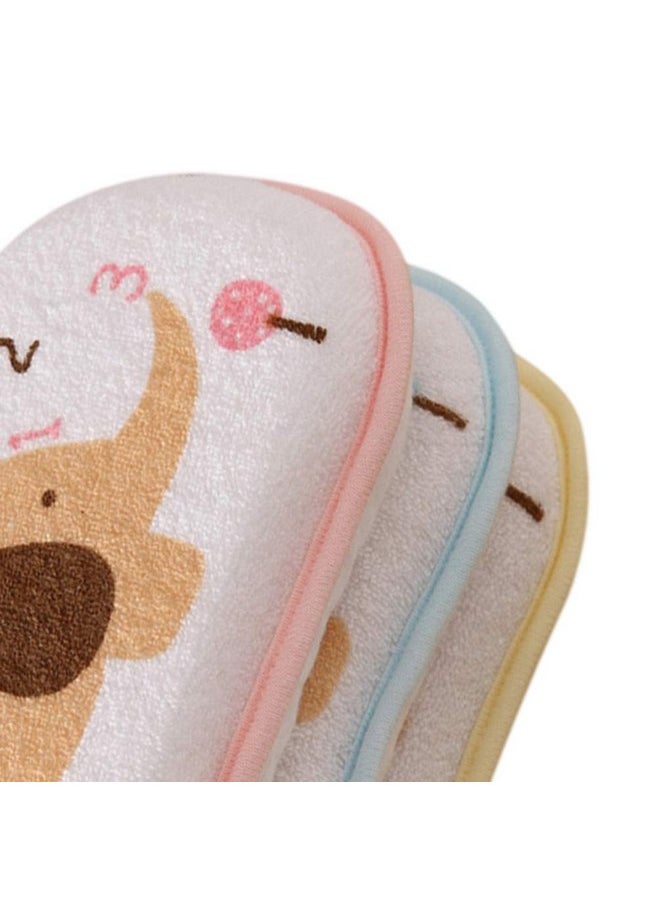 Lurrose - Lurrose 3PCS Baby Bath Sponge Cartoon Elephant Soft Cotton Scrubber Bath Brush Rubbing Towel for Toddler Infant (Mixed Color) - Image 1