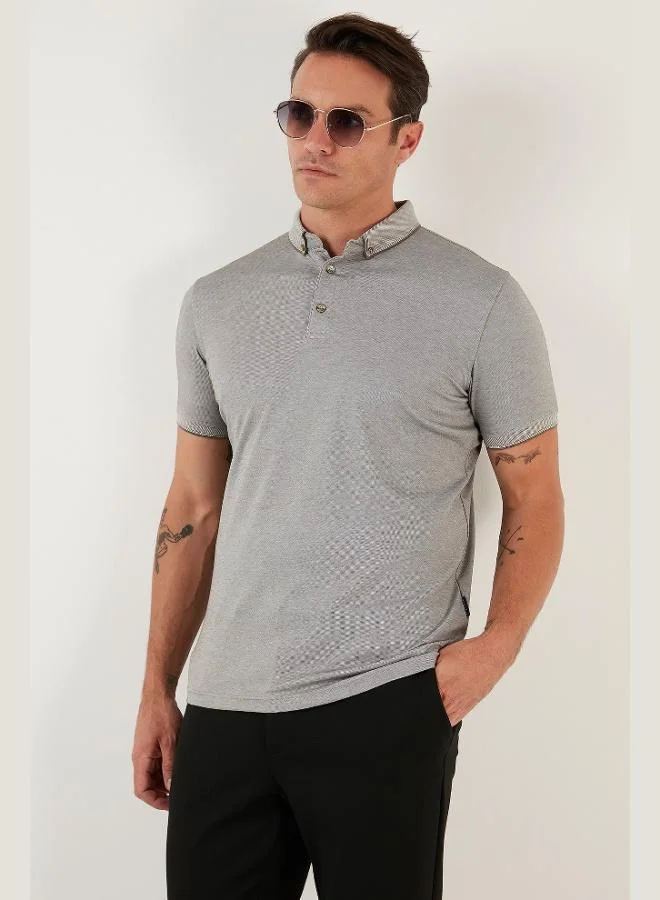 بوراتي تيشيرت بولو قطن بقصة ضيقة رجالي