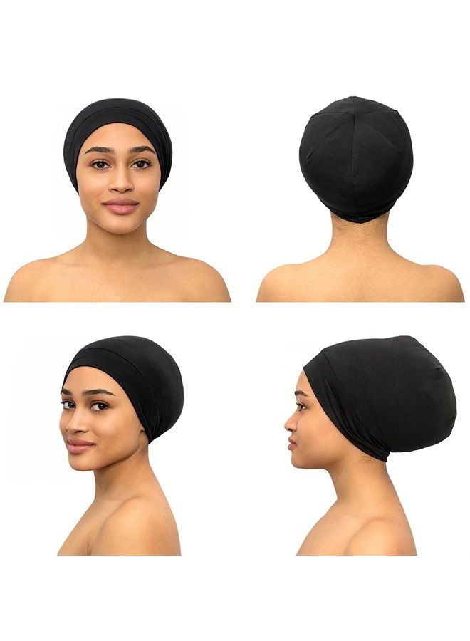 CAPLORD Bonnet Silk Bonnet for Sleeping Satin Bonnet Hair Bonnets Black Women Silk Sleep Cap Satin Hair Bonnet Sleeping Bonet Silk Bonnet Curly Hair Men Night Hair Wrap Head Cover Scarf Protect Braids  - Image 3