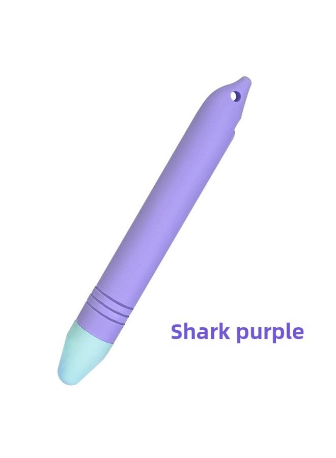 Children's Touch Screen Pen For Early Education Machine Learning Machine Children's Class Color Cartoon Point Touch Pen-Color:Shark Purple  - Image 1