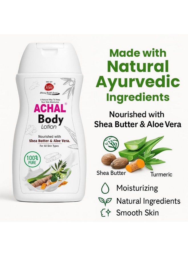 Achal Nourishing Body Lotion (6 x 200GM)- For Men & Women, Made with Natural Ayurvedic Ingredients, Deep Nourishing & Long Lasting Moisturization, Suitable for All Skin (Pack of 6) - Image 2