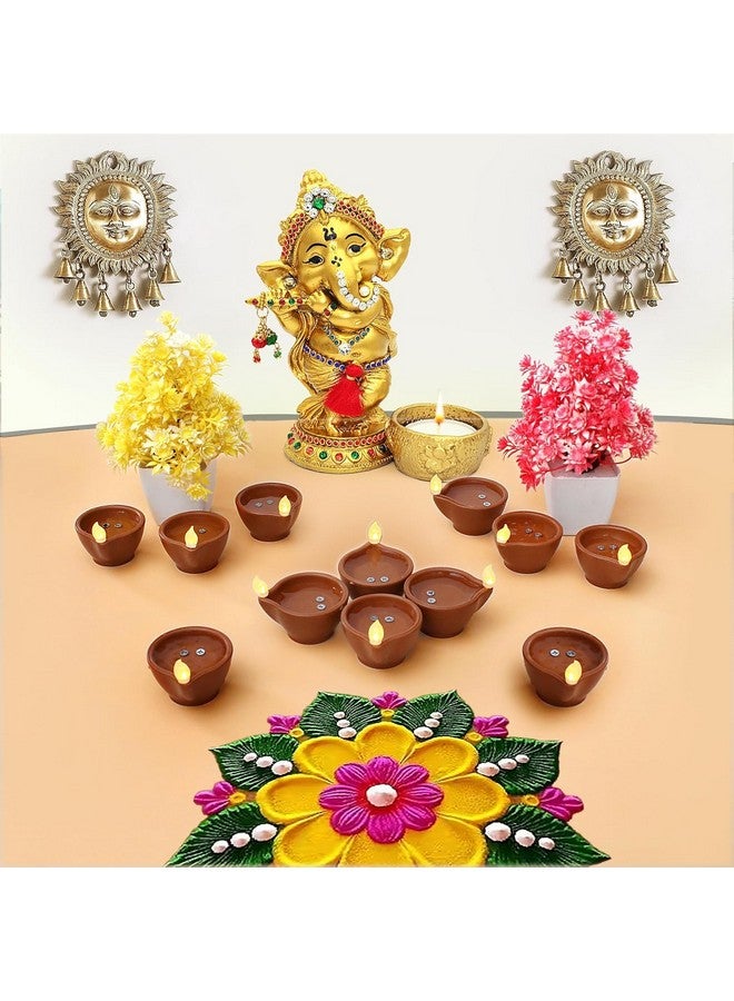EYUVAA LABEL LED Water Diyas for Office & Home Decoration | Eco-Froendly Water Sensor Diya for Diwali Decoration (Pack of 60) - Image 4
