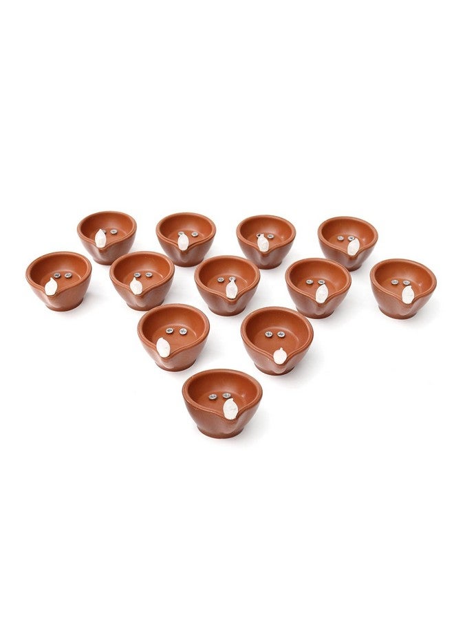 EYUVAA LABEL LED Water Diyas for Office & Home Decoration | Eco-Froendly Water Sensor Diya for Diwali Decoration (Pack of 60) - Image 2