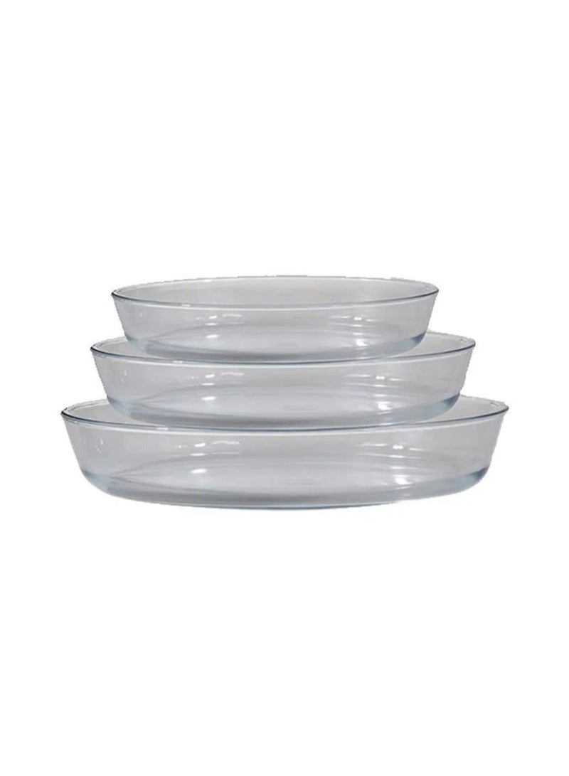 BASURRAH Oval Glass Baking Dish Set 3 Pieces – Heat Resistant Pyrex Oven Trays for Oven, Microwave & Freezer, Thermal Glass Bakeware Set 26 cm, 30 cm & 35 cm - Image 4