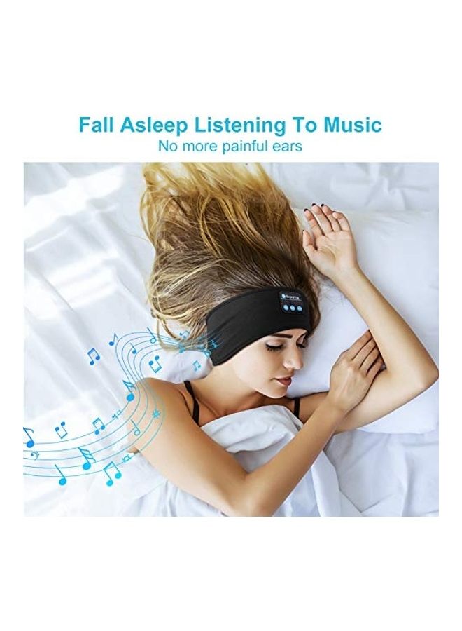 NIBEMINENT Sleep Headphones Bluetooth 5.0 Sleeping Headband 10H Music - Soft Elastic Comfortable Headphones, Gifts for Men Women Teenager, Father Mothers Day Birthday Stocking Stuffers Black(20"-22")  - Image 4
