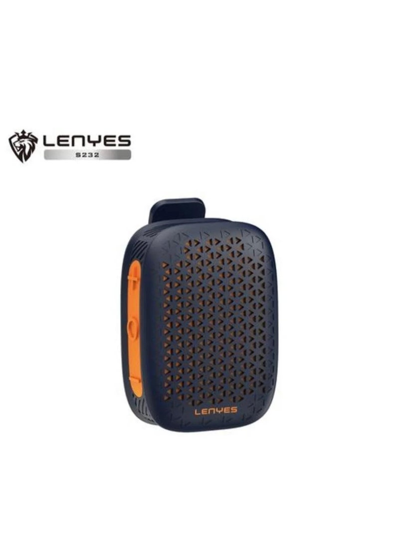 Lenyes S232 Compact Portable Clip 5.4 IPX7 TWS Bluetooth Speaker - Black