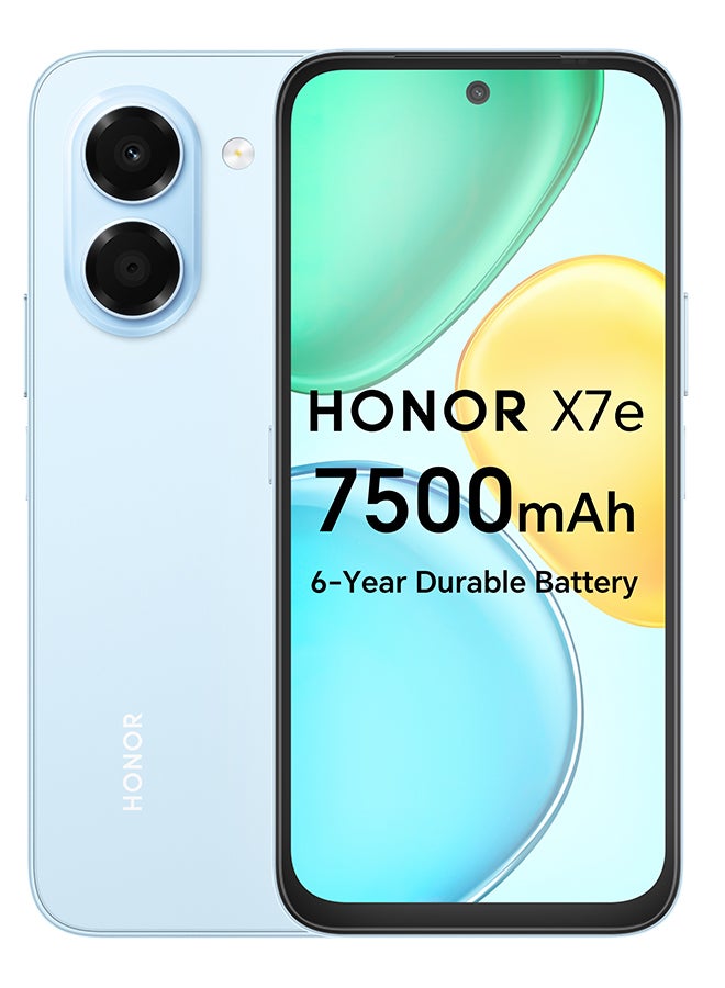 Honor X7e Dual SIM 4G Light Blue 6GB RAM 128GB - Middle East Version - Image 1