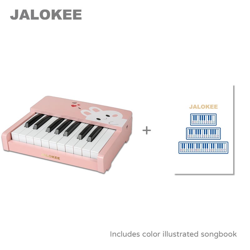 JALOKEE Kids Piano Keyboard, 18 Keys Digital Piano for Kids, Mini Music Educational Instrument Toy, Wood Toy for Toddlers Girls Boys (Pink) - Image 5