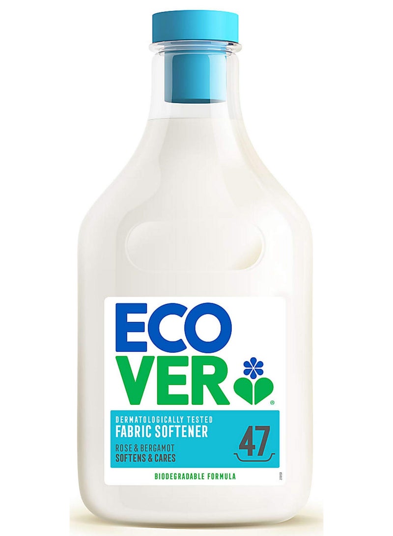 ecover Fabric Softener Fabric Conditioner To Soften Your Clothes Fresh Rose & Bergamot Scent 47 Washes 1.43 Liter - Image 1