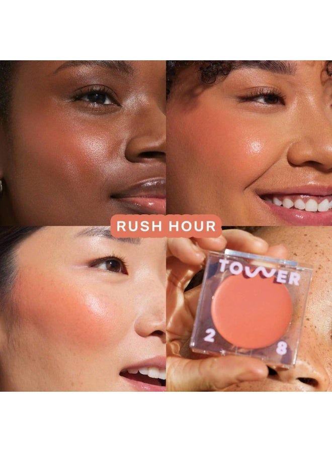 TOWER 28 BeachPlease Lip + Cheek Dewy Cream Blush 4.5ml-Rush Hour - Image 2