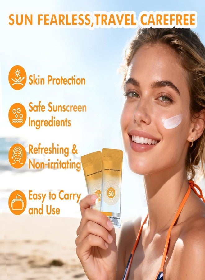 ZARICS 50PCS Mini Sunscreen Bulk, Travel Size Sunscreen SPF 50+, Sunscreen Packets, Bulk Mini Sunscreen for Face & Body, Lightweight, Waterproof & Non-Greasy, Perfect for Thank You Gifts & Beach Must Haves - Image 2