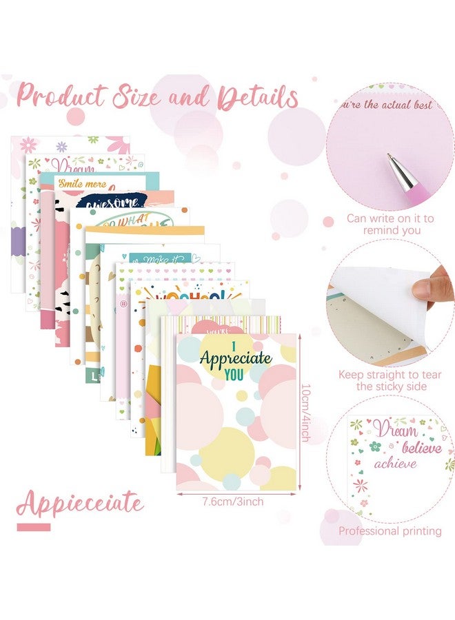 Geyee 24 Pcs Sarcastic Notepads With Sayings Pens Funny Sticky Notes For Adults 3 X 4 Inch To Do List Funny Notepads For Christmas Coworker Nurse Employee Appreciation Gifts(Stylish) - Image 2