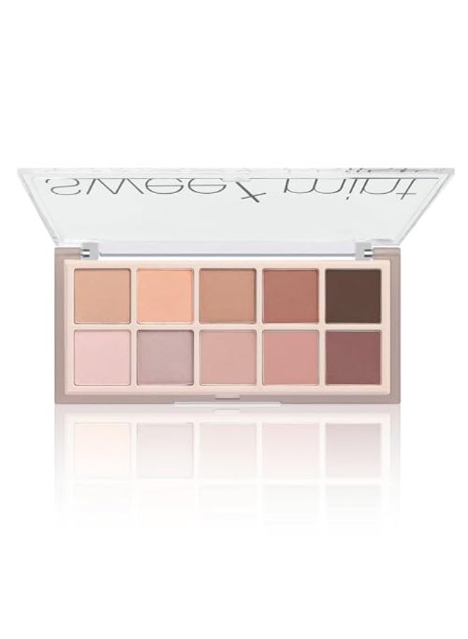 Go Ho 10 Colors Matte Eyeshadow Palette Highly Pigmented Blendable Shades Waterproof CoolWarmtoned 05 - Image 1