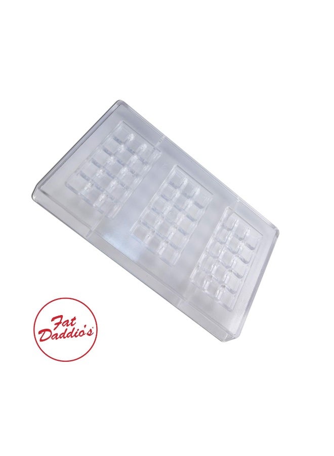 Fat Daddio's Chocolate Mold: 15-Square Bar, 6 Cavities PCM-2016-1 - Image 2