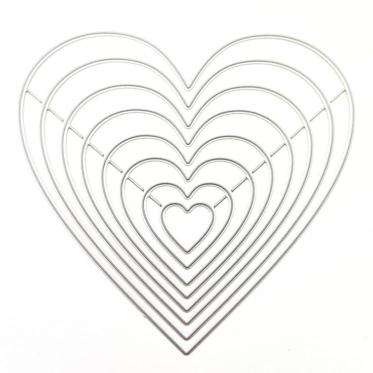 Heart Metal Dies for Paper Crafting Card Making Metal Die Cuts Embossing Tool for Scrapbooking DIY Album