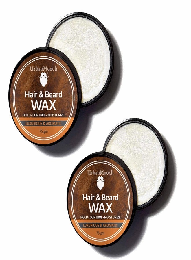 UrbanMooch UrabnMooch Premium Hair | Beard & Mustache Wax for Strong Hold | Natural 2 in 1 Hair and Beard Wax | Enriched with Shea Butter | Argan Oil and Vitamin-E | Shiny and Healthy | 75g each(Pack of 2) - Image 2