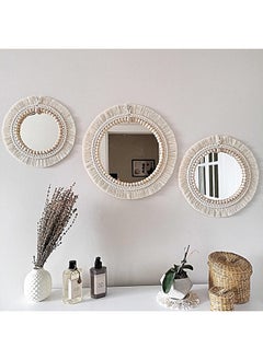 Boho Macrame Round Hanging Mirror Bohemian Wall Décor 3 pieces - pzsku/Z3B9E8F0D5A7540476AB6Z/45/_/1720522873/848e3762-b660-4474-b9af-fce7dcdac2e1