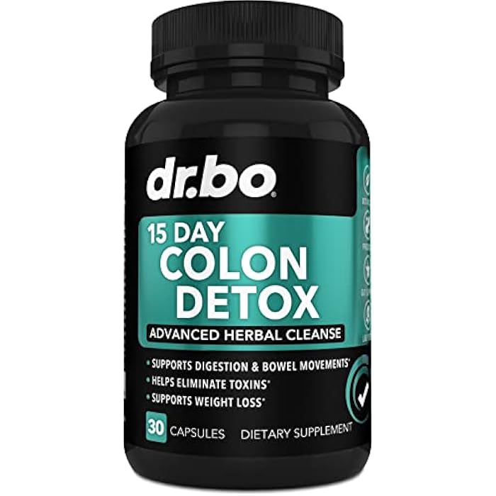 dr.bo Colon Cleanser Detox for Weight Flush - 15 Day Intestinal Cleanse Pills & Probiotic - Fast Natural Laxative for Constipation Relief - Bowel Movement Supplements for Stomach Bloating, Gut Loss Support - Image 1