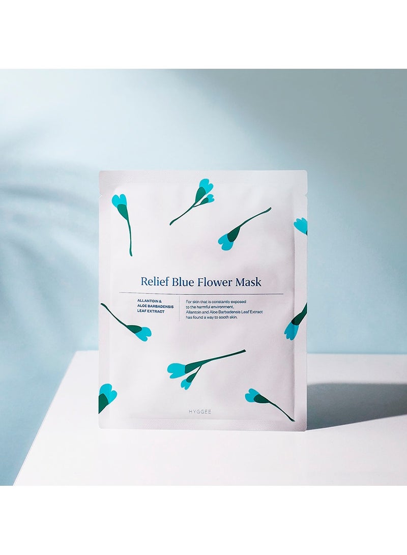 Hyggee Relief Blue Flower Mask for All Skin Types 1unit - Image 2