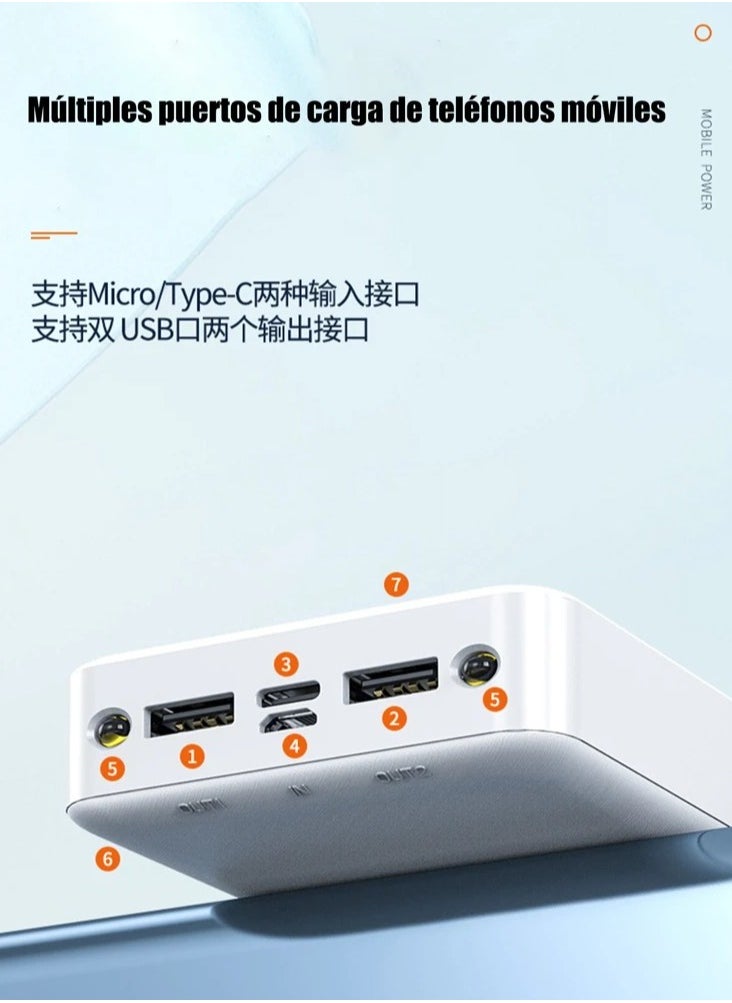 20000mah Mini Portable Power Bank Power Bank LED Display Power Bank External Battery Mobile Power Bank