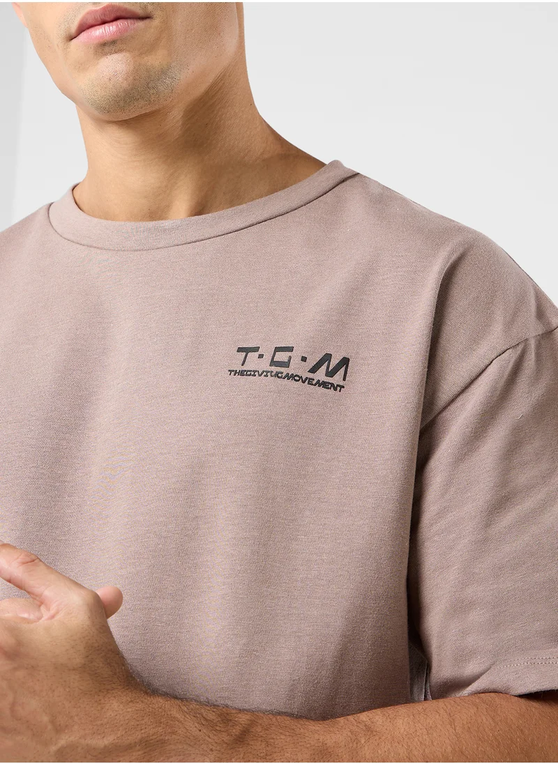 The Giving Movement Oversized Racing Printed T-Shirt