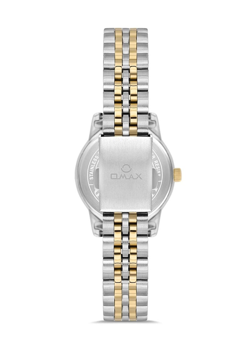 Omax Women's Casual Luxury Wrist Watch, Watches for Women, Stainless Watches, Steel Band, Gold Round Dial, Waterproof Watch, 1 Year Warranty - Image 3