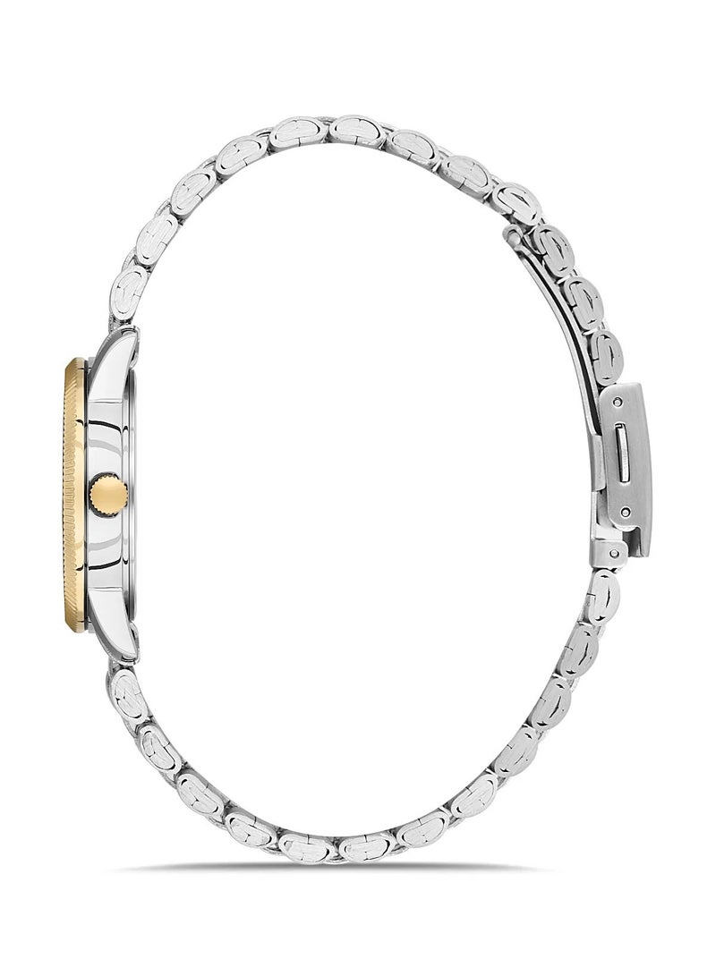 Omax Women's Casual Luxury Wrist Watch, Watches for Women, Stainless Watches, Steel Band, Gold Round Dial, Waterproof Watch, 1 Year Warranty - Image 2