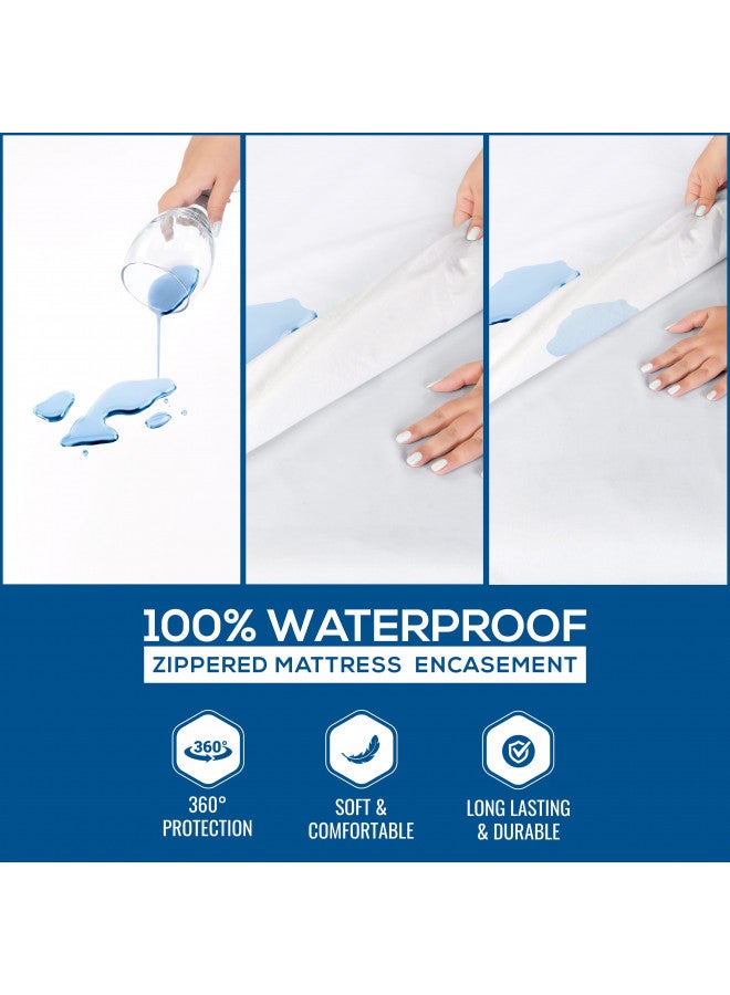 Utopia Bedding Utopia Bedding Zippered Mattress Encasement King - 100% Waterproof and Bed Bug Proof Mattress Protector - Absorbent, Six-Sided Mattress Cover  - Image 1