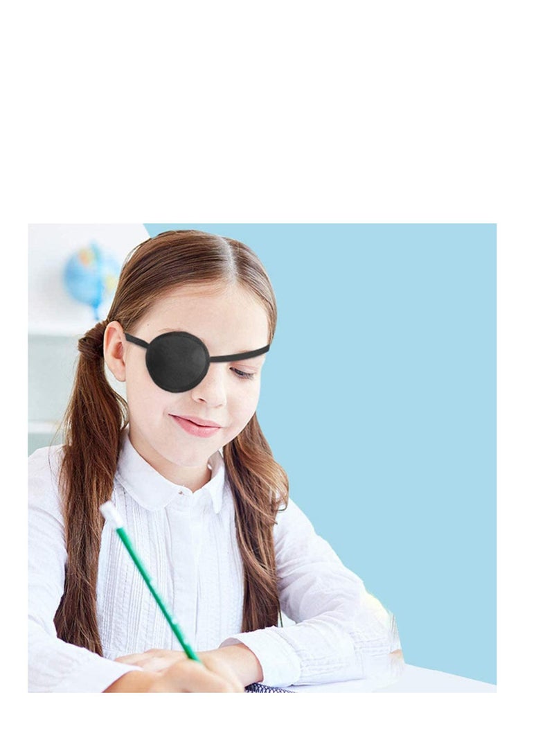 Y&D 1 Pcs Kid's/Adult Adjustable Soft and 3D Stereo Comfortable Pirate Eye Patch Single Mask Cover for Treat Amblyopia Lazy Strabismus For Adults And Children Training (S) Black  - Image 2