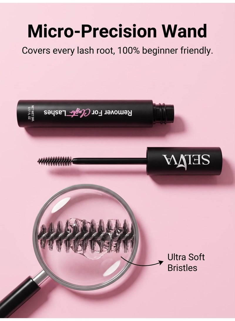 SELVA BEAUTY Lash Glue Remover for Lash Extensions Eyelash Remover for Cluster Lashes Easy Removal Eyelash Extension Remover - Image 4