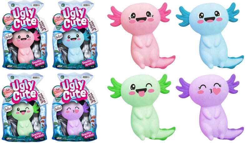 JARU Ugly Cute Axolotl Squishy Toy 1 Pack Squishy Axolotl Toys for Kids Stretchy Animal Stress Balls Axolotl Party Favors Goodie Bag Stuffers Classroom Prizes 47431 - Image 2