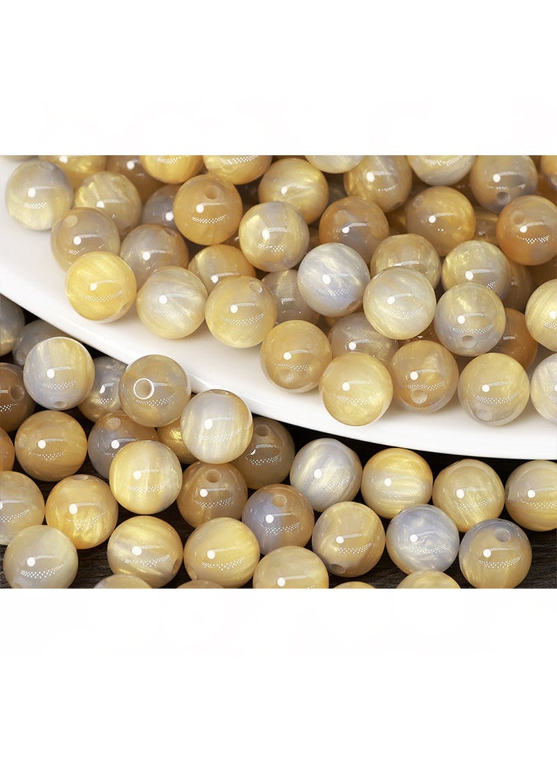 l&wen Smudge Colored Beads, Shiny Crafts Gift for Jewelry Making Handcrafts Bracelets Necklaces DIY Girls 30Pcs 8mm  - Image 1