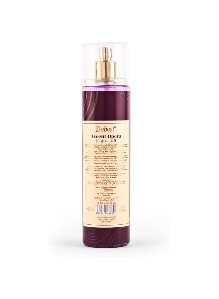 دبيست  رذاذ عطري "ديبيست أكسنت أوبرا" – بخاخ عطري أنيق يدوم طويلاً للنساء، ٢٥٠ مل - Image 3