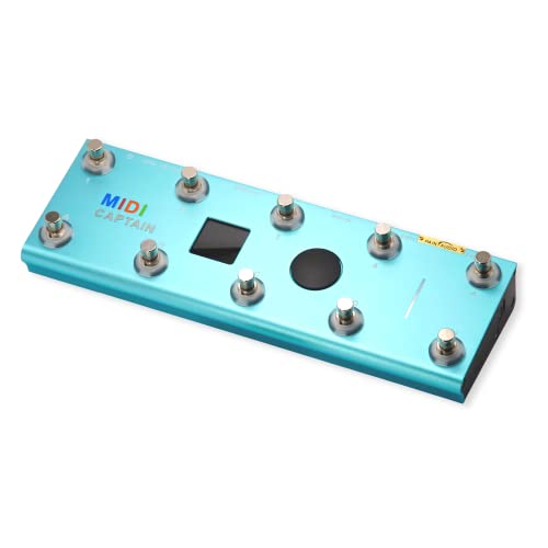 PAINTAUDIO Paint Audio MIDI Captain Foot Controller Multi-Effects Keyboards Synthesizer USB-MIDI musical software Bias with Time Engine Function Support all PC/CC/Note commander 10 Foot Switches (Blue) - Image 1