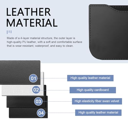 Zosgrew Car Storage Pocket，Leather Car Side Pocket Organizer, Multifunctional Seat Gap Pouch, for Can Hold keys, Wallets, Cards, Mobile Phones, Sunglasses, Banknotes (Black) - Image 4