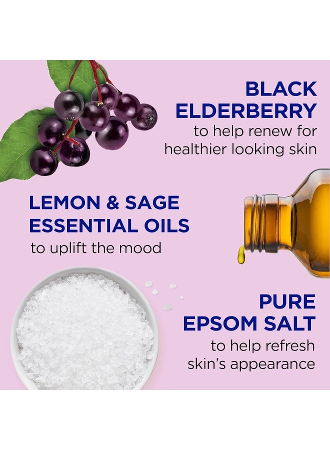 Dr Teal's حمام فوار من دكتور تيل مع ملح إبسوم وتوت البلسان الأسود 1000 مل - Image 3