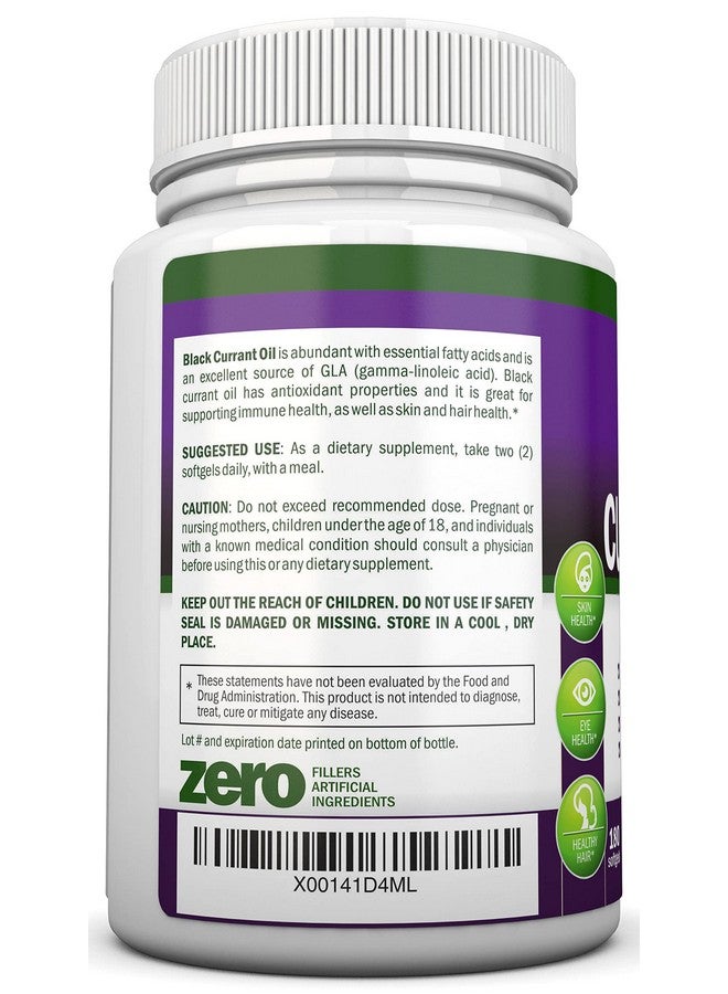 NutriONN Black Currant Oil - 1000 Mg - 180 Softgels - Cold-Pressed Pure Black Currant Seed Oil - Hexane Free - 140mg GLA Per Serving - Regulates Hormonal Balance - Great for Immune System, Hair and Skin - Image 3