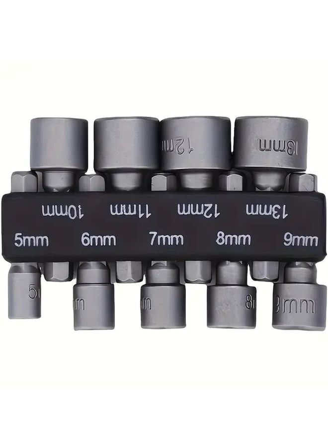9 Pcs Magnetic Hex Socket Screwdriver Set 5 13mm Size 3 03x2 09 Inch - Image 5