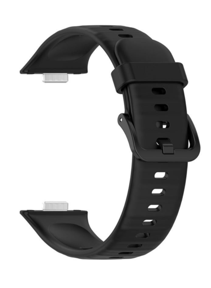 سوار ساععة سيليكون لساعة هواوي ووتش فيت 3 - اسود - Image 1