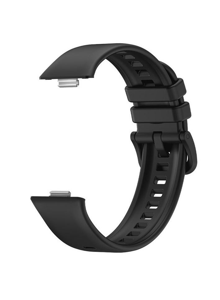 سوار ساععة سيليكون لساعة هواوي ووتش فيت 3 - اسود - Image 2