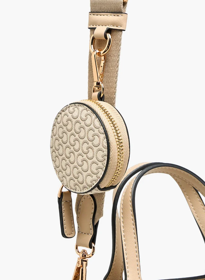 Celeste Textured Tote Bag with Detachable Strap and Button Closure