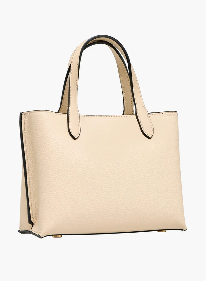 Celeste Textured Tote Bag with Detachable Strap and Button Closure