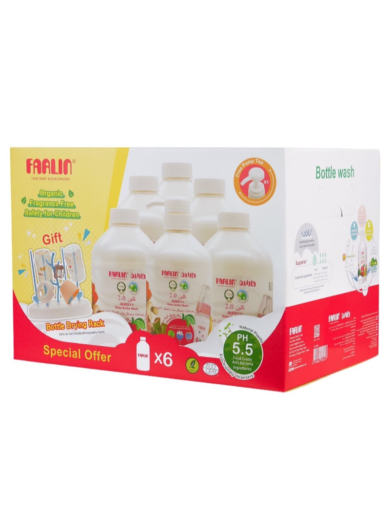 FARLIN Eco Friendly Clean 2.0 Baby Bottle Wash Liquid - 700ml - 5+1 - Image 4