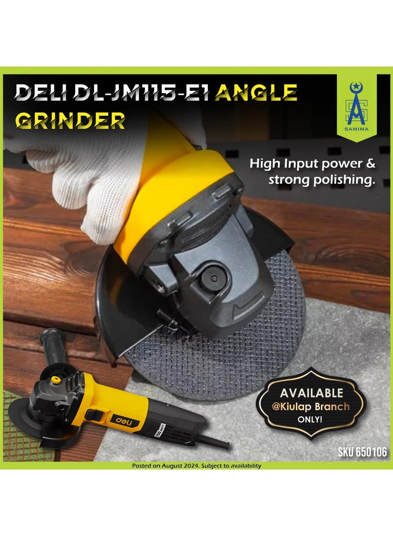 Deli EDL-JM115-E1 4.5" 750W Electric Angle Grinder - Image 3