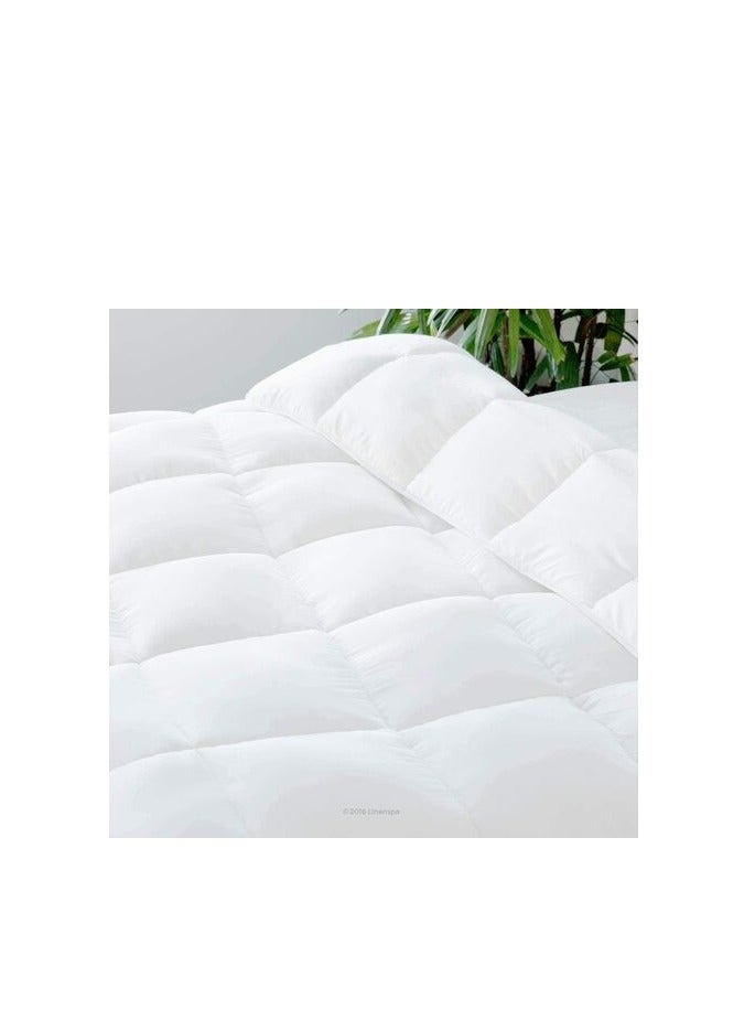 DEEP SLEEP Every Night Deep Sleep White Stripe Microfiber Quilt 85 GSM White (Full - W 200 X L 200) - Image 3