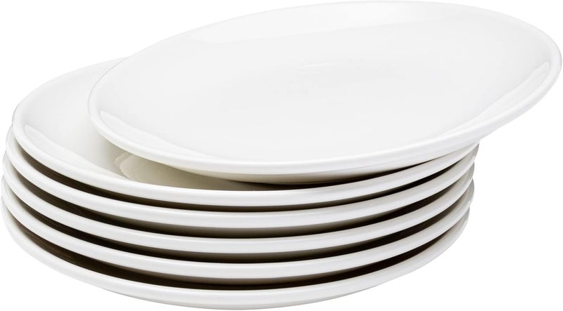 Vikko Dessert Plate Set of 6 White Plates Fine Porcelain Stackable 7 Inch Dessert Plates Dishwasher Safe 7 Dessert Plate - Image 1