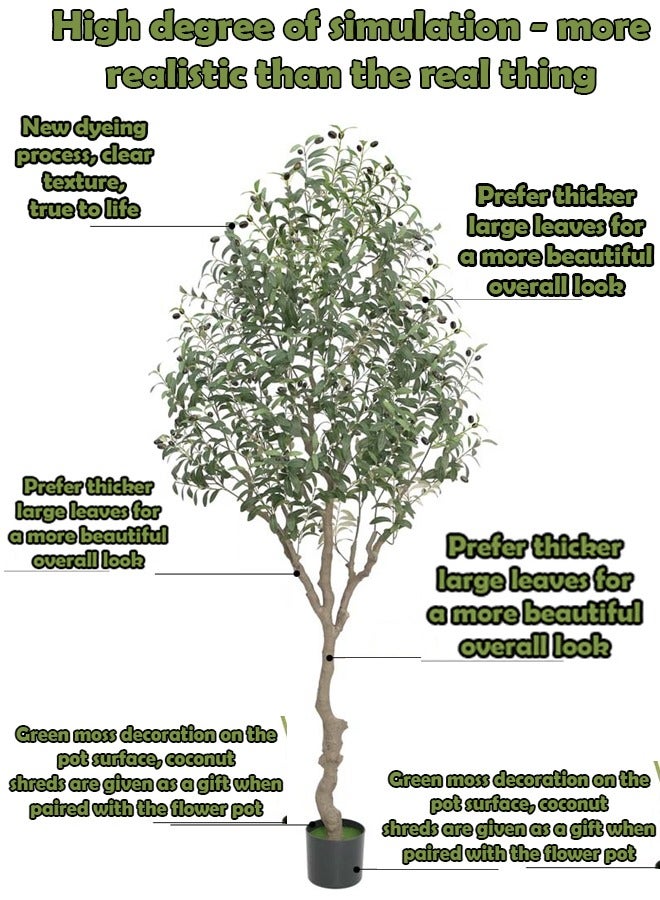 ZCM-HAPPY Large Artificial Olive Tree 150cm, Nordic Style Indoor and Outdoor Green Plant - Hotel and Garden Potted Decoration, Bird of Paradise Bonsai Ornament - Image 3